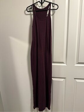 Women’s Sleeveless Maxi Dress in Deep Plum